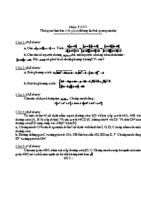 Đề thi thử học sinh giỏi Toán 9 (Đề 3)